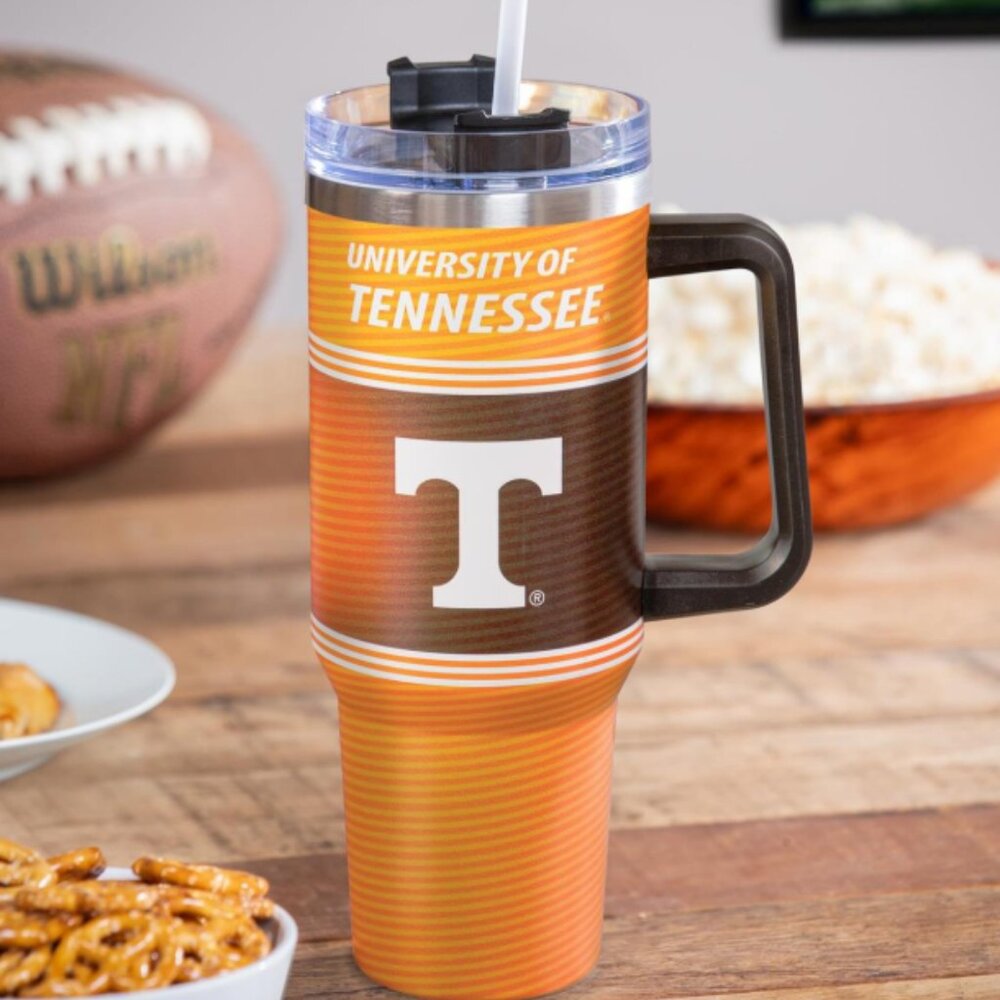 40oz Stainless Steel Canyon Cup w/ Straw, University of Tennessee